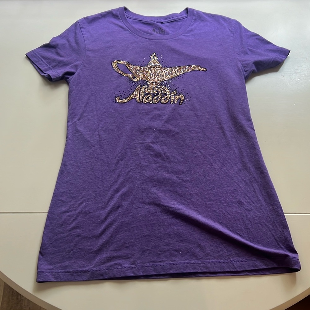 Disney Purple Aladdin Rhinestone Genie Lamp T-shirt